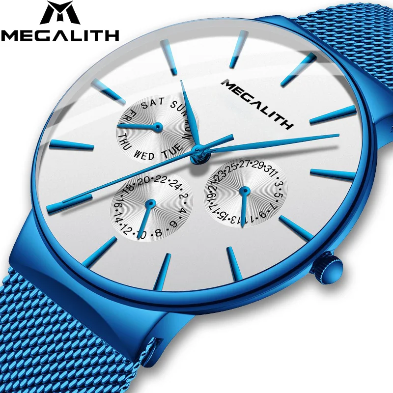 Relogio Masculino MEGALITH мужские модные спортивные часы кварцевые аналоговые