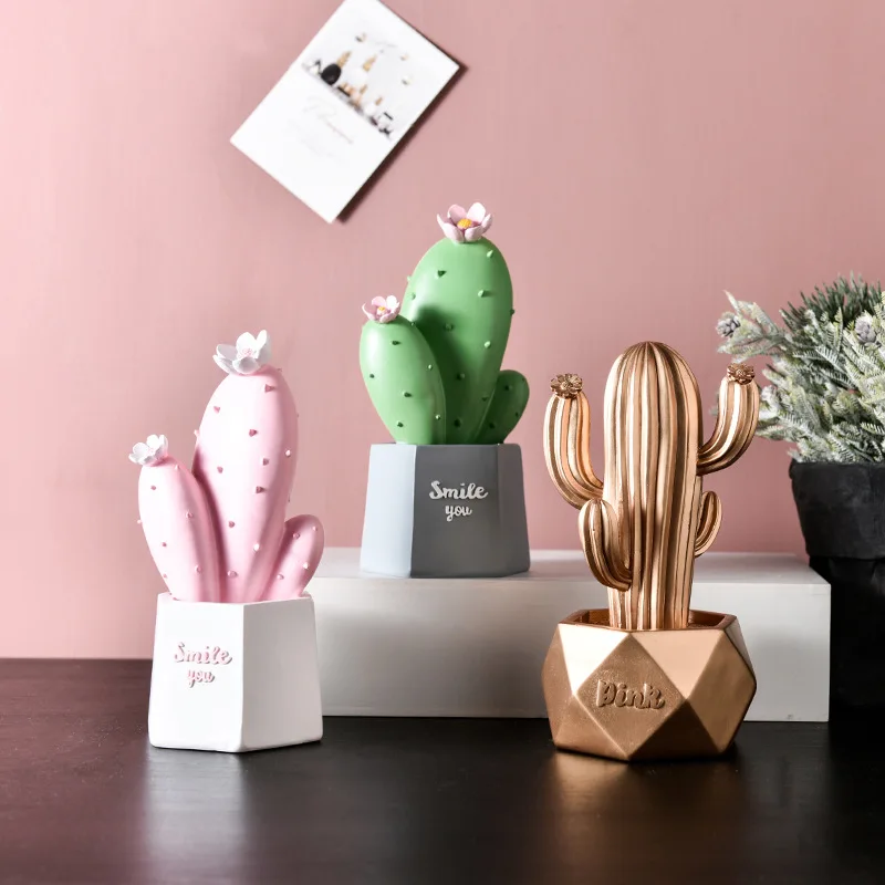 Креативные кактусы из смолы в стиле Ins украшения для дома столешница гостиной