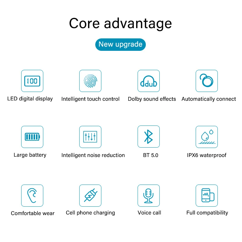 Беспроводные наушники Bluetooth игровая гарнитура 5 0 с шумоподавлением Tws Hi-Fi