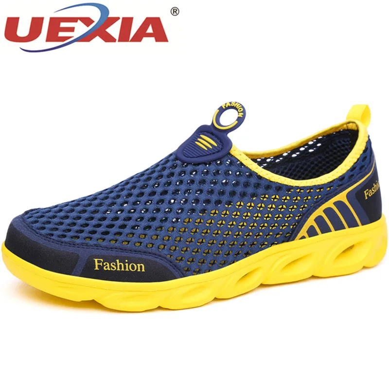 Кроссовки UEXIA мужские сетчатые с вырезами модные легкие дышащие сандалии