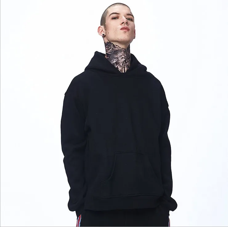 Black VIMASS/высокое качество; пустые толстовки с капюшоном на заказ; хлопковые толстовки свободного дизайна - Цвет: Black