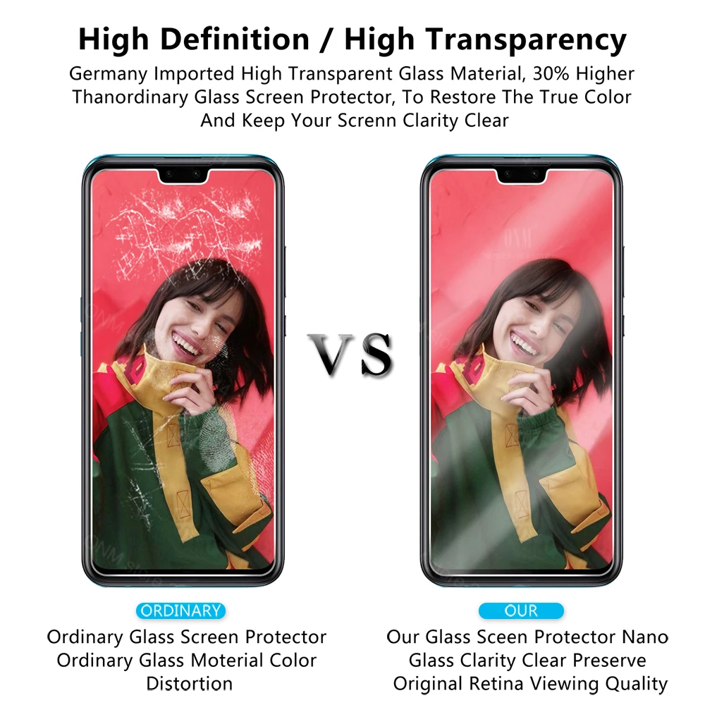 10 шт Y8s закаленное стекло для Huawei Защита экрана Защитная стеклянная