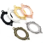 10 шт., 18x25 мм, внутренний размер, 6 видов цветов, цветочный стиль, камея, кабошон, основа, подвеска, ожерелье