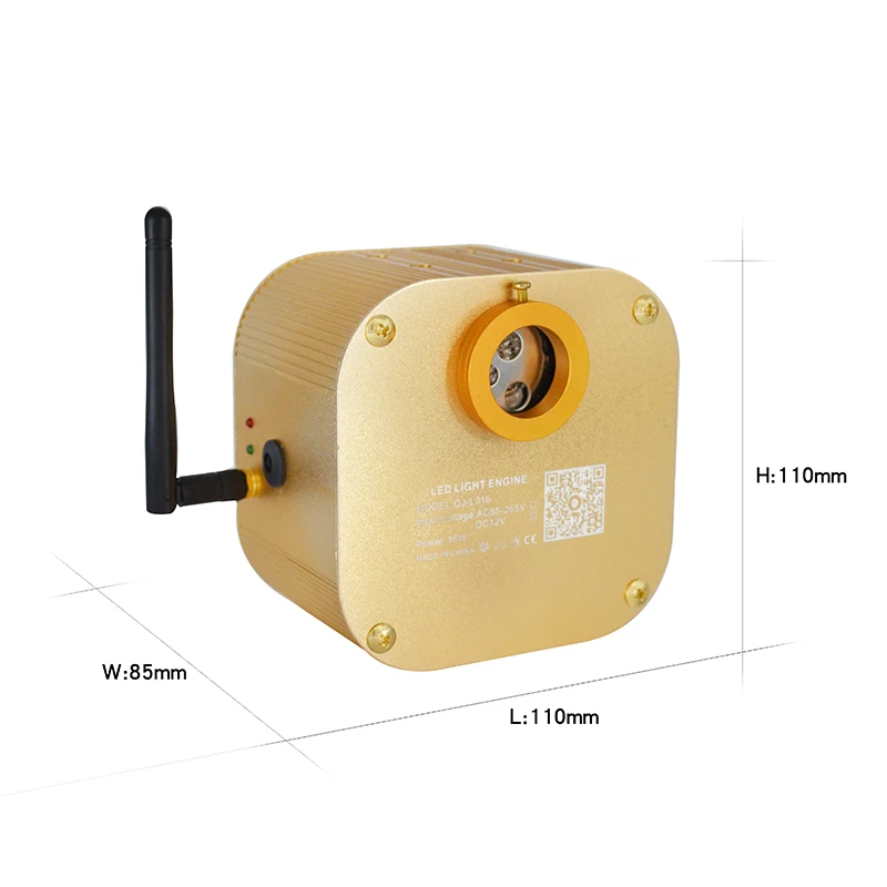 

Bluetooth Twinkle CREE Chip Fiber Optic Engine Smartphone APP Control, Music Control 16W RGBW LED Light Driver For All Fibers