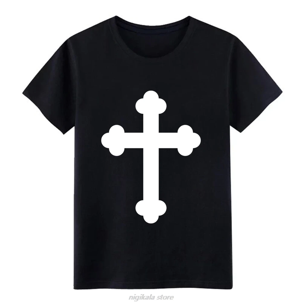 

Men's Orthodox Cross t shirt personalized cotton plus size 3xl slim Loose Authentic Spring Autumn Letters shirt