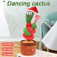 dancing singing cactus toy repeating talking wiggle electric cactus plush toys for kids adults nsv