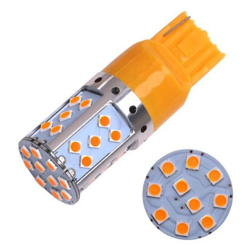 1156 1157 P21W BA15S PY21W BAU15S 7440 7443 3030 35 SMD ошибок светодиодный Canbus автомобиля поворотными лампами, 12-24V DC нет Hyper флэш-памяти