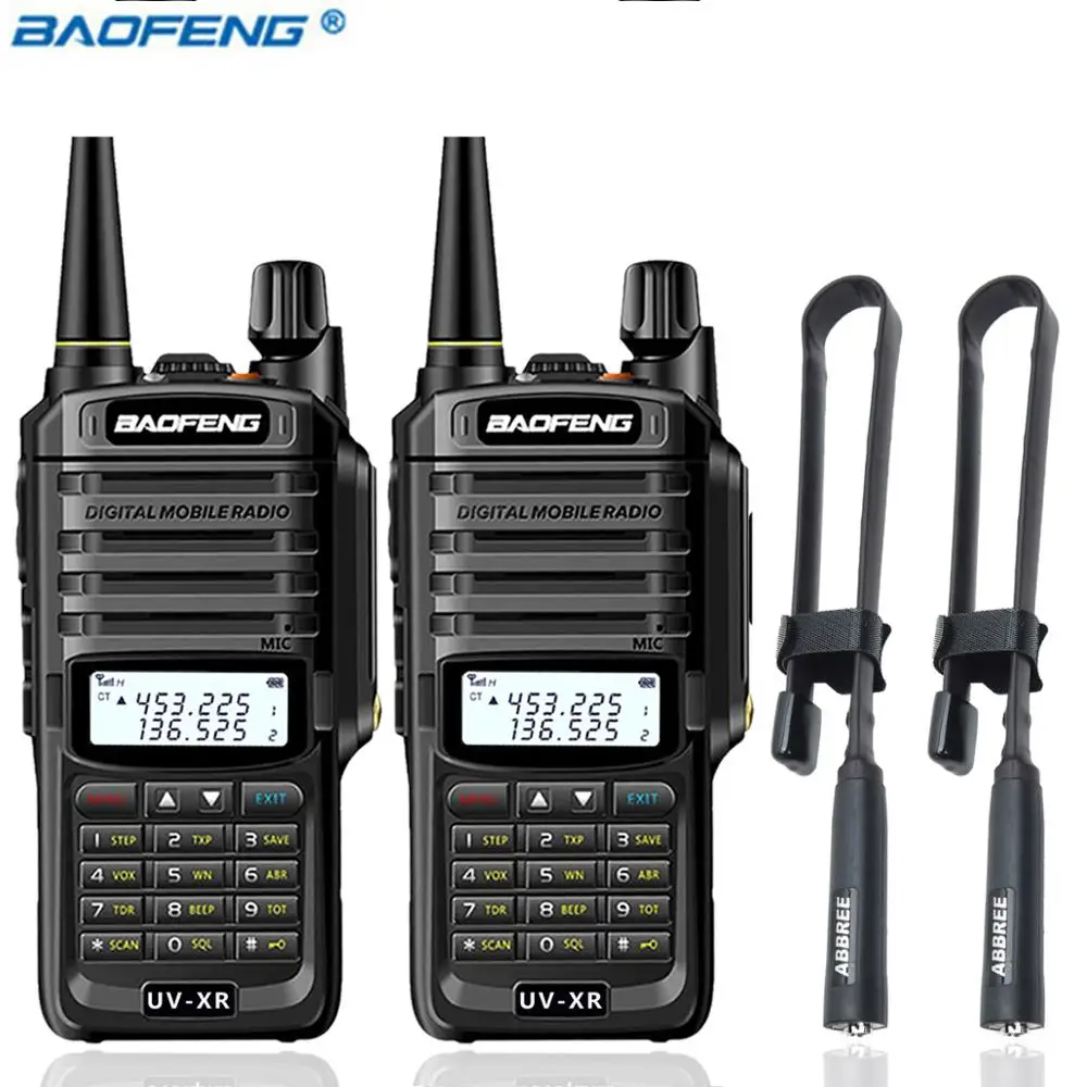 tactical antenna 2 шт. Baofeng UV-XR 10 Вт Высокая мощность IP67 Водонепроницаемый двухстороннее радио Двухдиапазонная портативная рация для охоты, пешего туризма, дождя - Цвет: tactical antenna