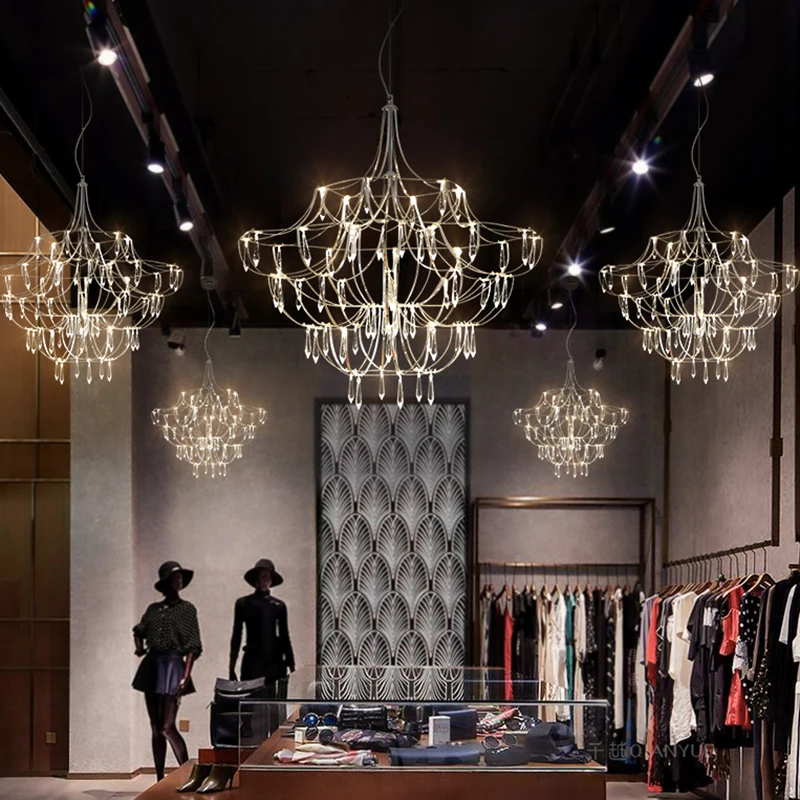 Скидка Современная хрустальная светодиодная Люстра для гостиной, столовой, Потолочная люстра, освещение для виллы, лофт, кухни, декоративные люстр...