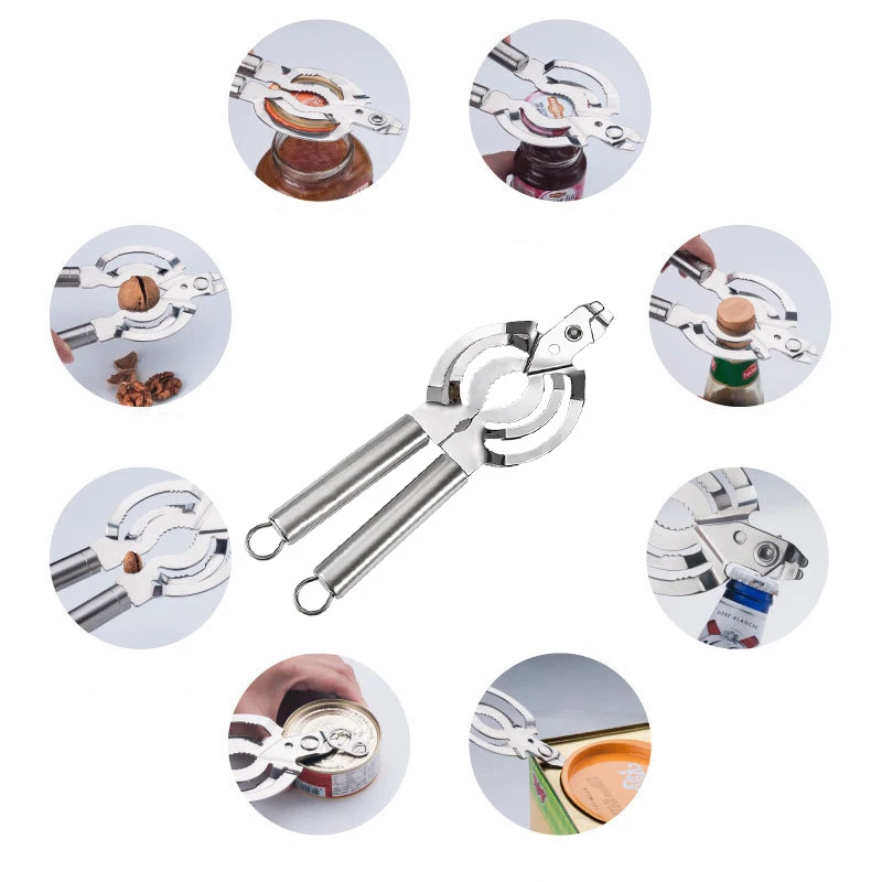 

Stainless Steel Bottle Rapid Opener Kitchen Can Opener Heavy Duty Multi-Function Corkscrew Bottle Opener DTT88