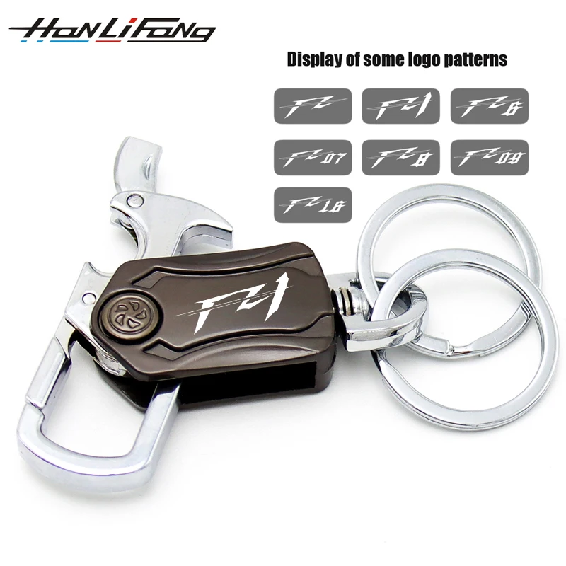 

For Yamaha Motorcycle Keychain FZ1 FZ6 FZ8 FZ07 FZ16 FZ09 Lettering Emblems Metal Key chain Multi-Function Keyring Moto Keychain