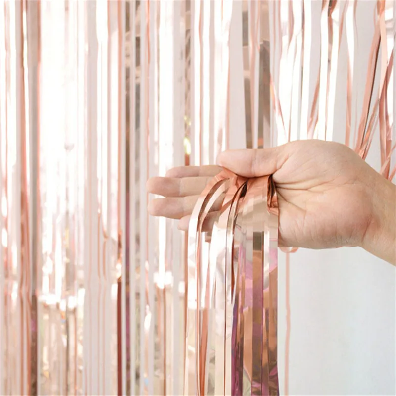 Золотистый Серебристый Радужный Блестящий задний фон для детской вечеринки дня