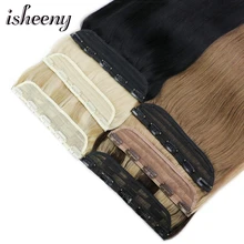 Isheeny, 14 дюймов, 18 дюймов, 22 дюйма, на клипсах, одна штука, бразильские волосы на клипсах, Tic Tac, 5 клипсов, Реми волосы на клипсах, прямые человеческие волосы для наращивания