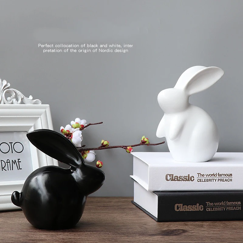 Статуя кролика нордическая простая креативная милая девушка сердце маленькое