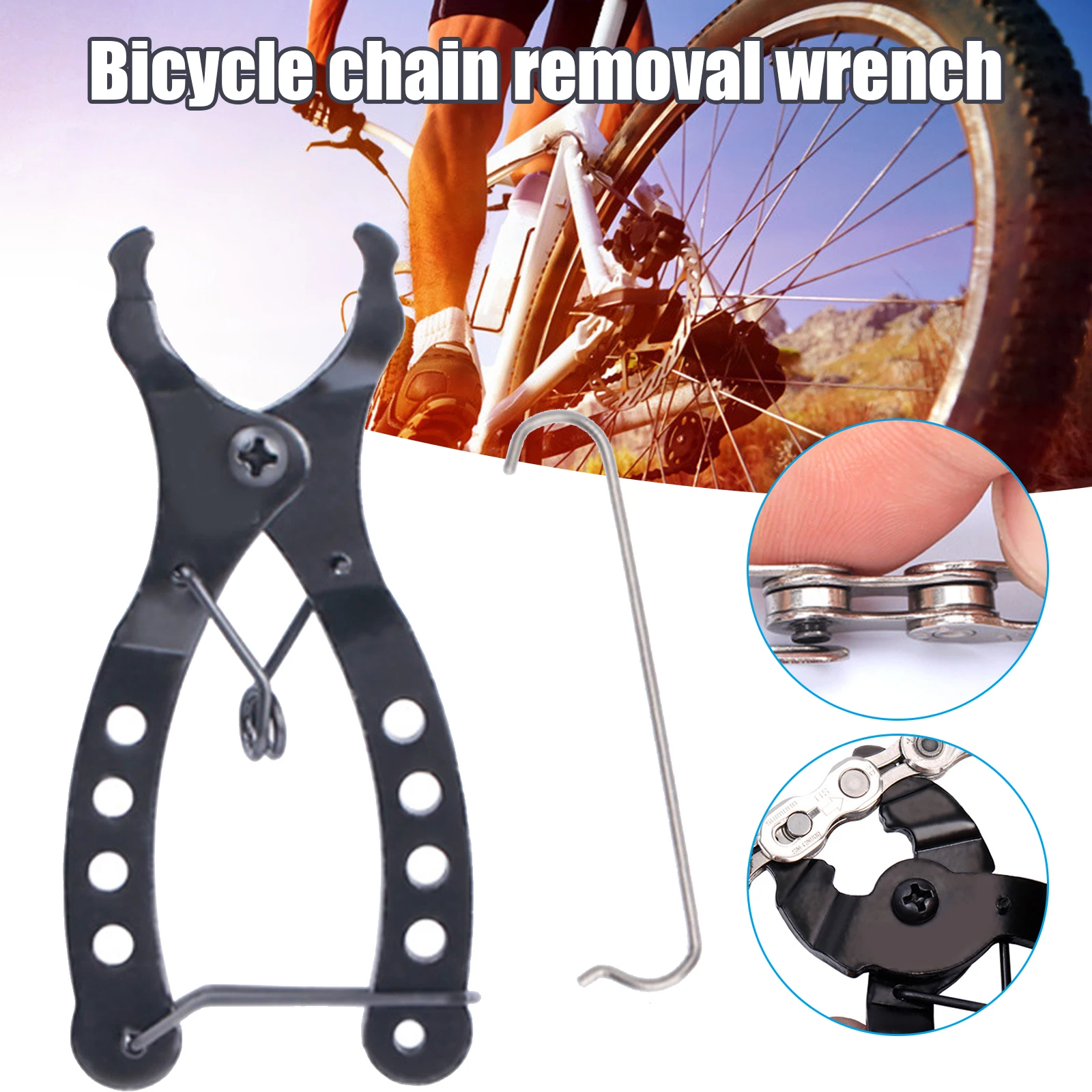 

Hot Selling Bike Bicycle Open Close Chain Buckle Repair Removal Tool Master Link Plier Black Bicycle Repair Accessory