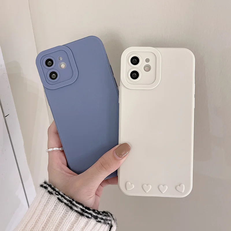 

For iPhone 13 Pro Max Case Three-dimensional Love Heart Phone Case For iPhone 12 11 Pro Max X XR XS Max 7 8 Plus Back Cover