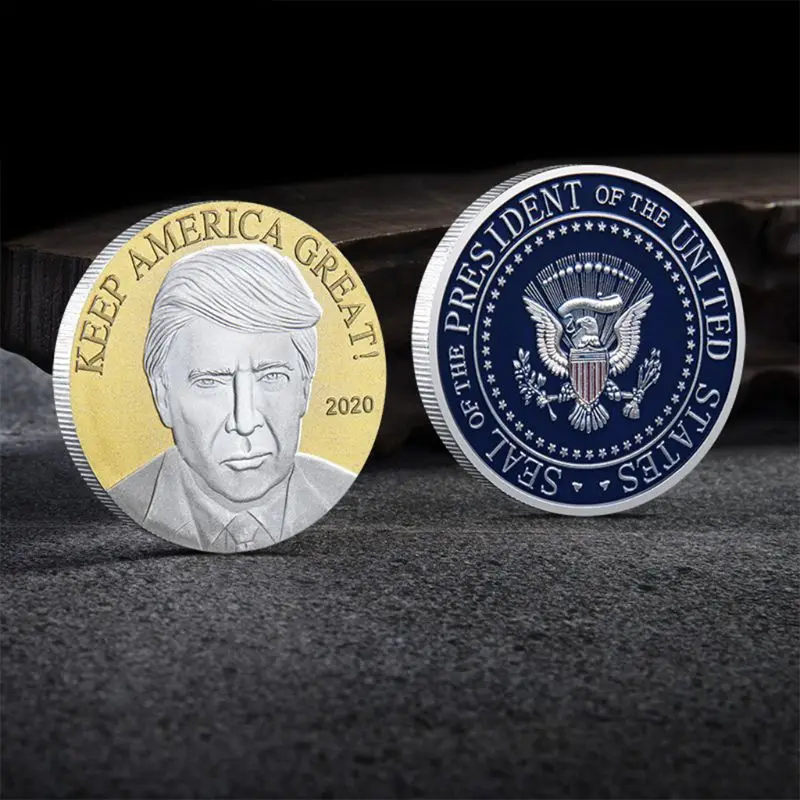 Президент Дональд дж. 2020 Трамп Серебряная позолоченная памятная монета орла