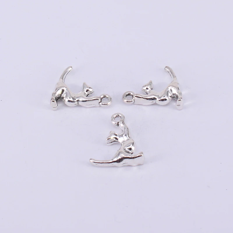 Подвески с леопардом серебристые 7 шт. 19x16 мм для самостоятельного изготовления