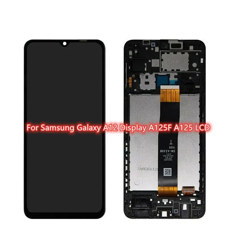 Pantalla t&aacute;ctil LCD para m&oacute;vil, digitalizador Original para Samsung Galaxy A12, A125F, A125, A125H, A125F/DS-2