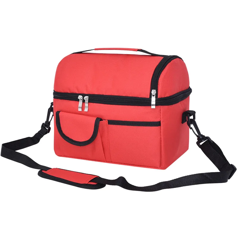 

Japanese and Korean diagonal double-layer ice pack storage insulation bag with rice lunch bag portable mommy insulation bag