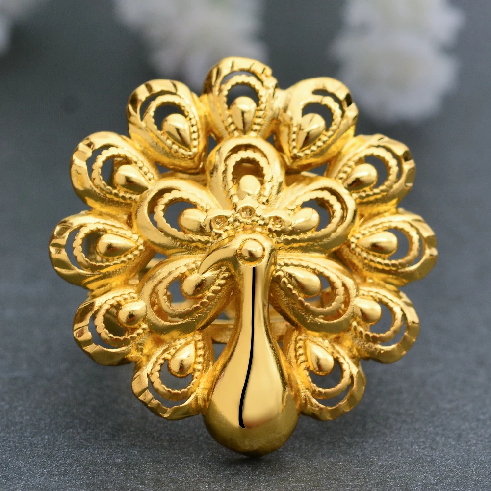 Мужские и женские матовые кольца в стиле ретро WANDO золотого цвета оптовая продажа