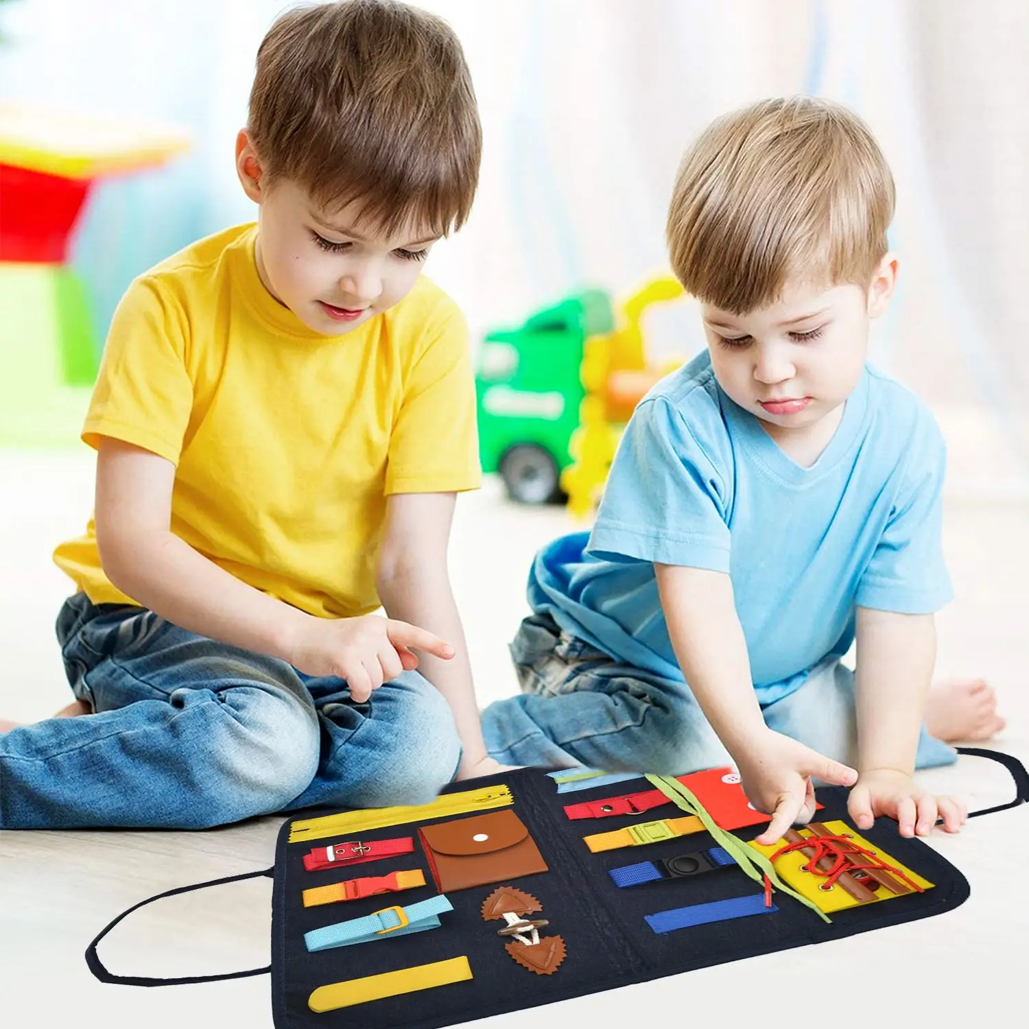 

Children'S Educational Dressing Board Toddler Zippered Button Activity Busy Board Montessori Teaching Education Equipment Toys