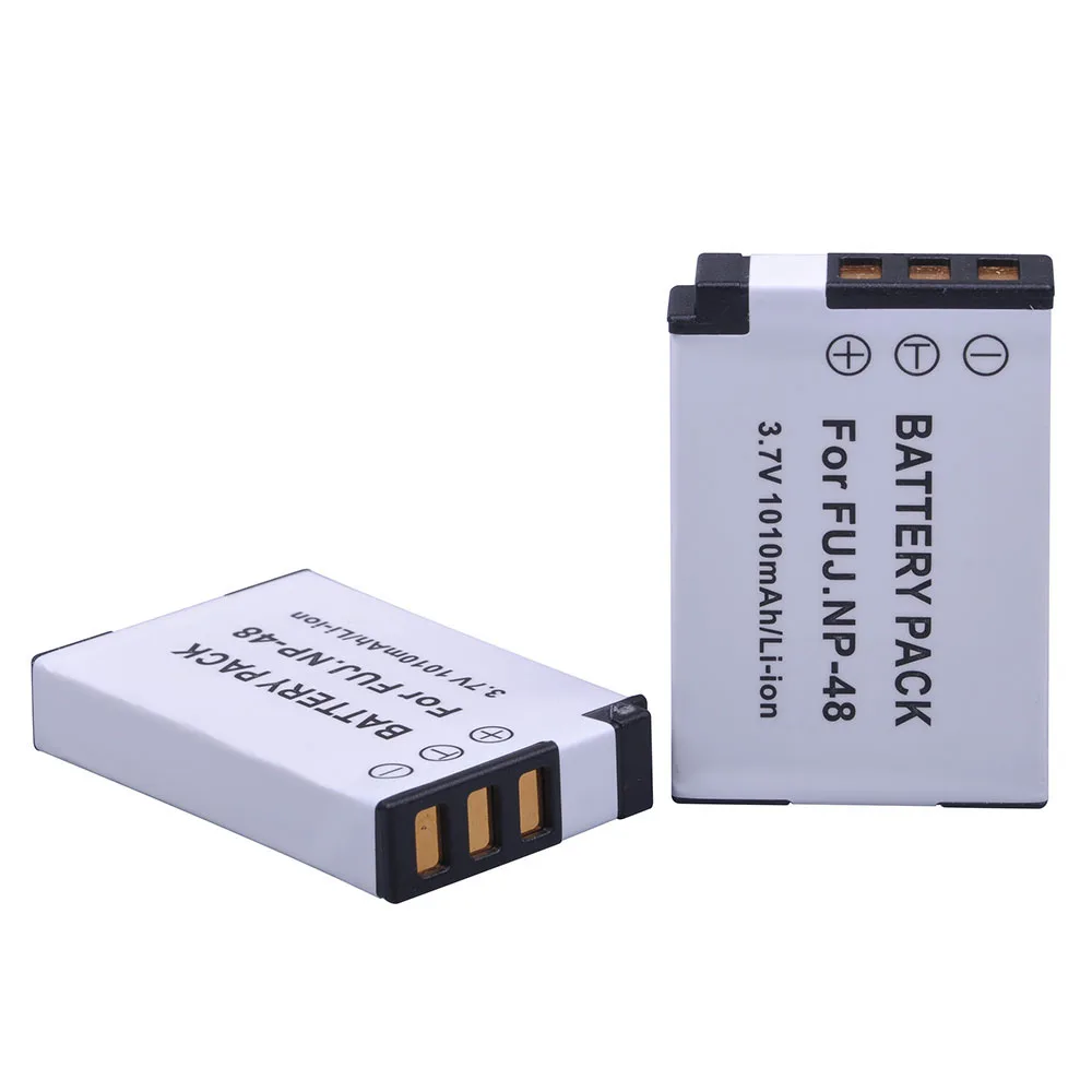 Комплект из 2 предметов NP 48 3 7 V 1010 мА/ч NP48 литий ионный аккумулятор для Fujifilm FNP48 BC XQ1