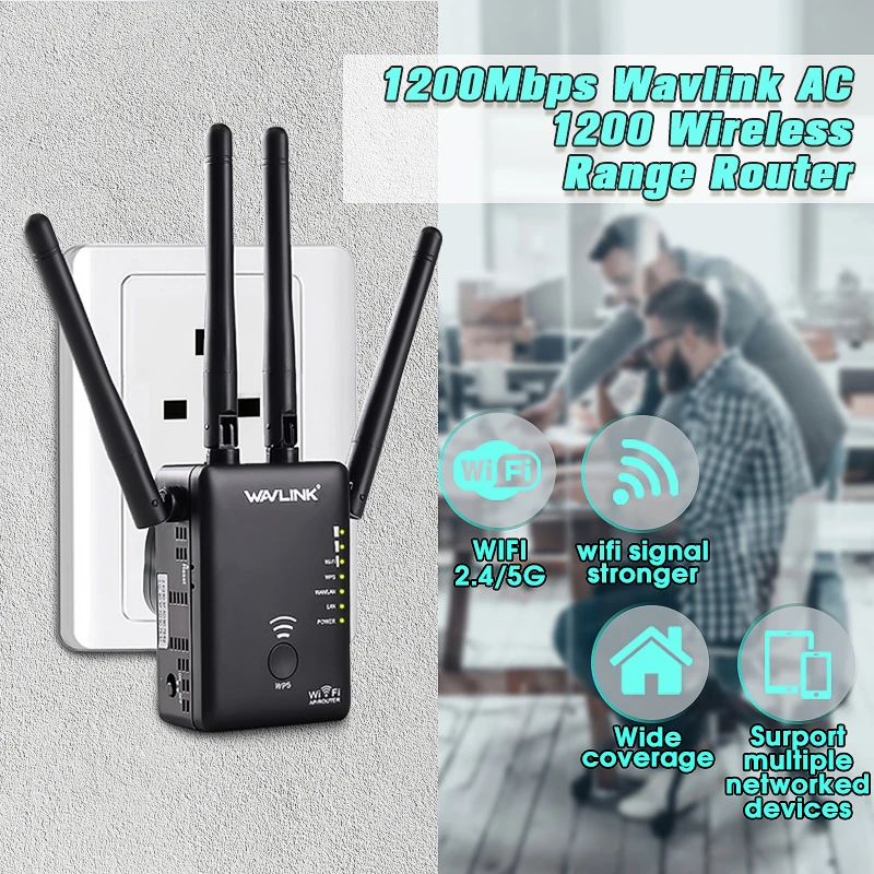 Wavlink AC1200 wifi ретранслятор/маршрутизатор беспроводной диапазон расширитель wifi усилитель с внешними антеннами wifi ретранслятор дальнего действия