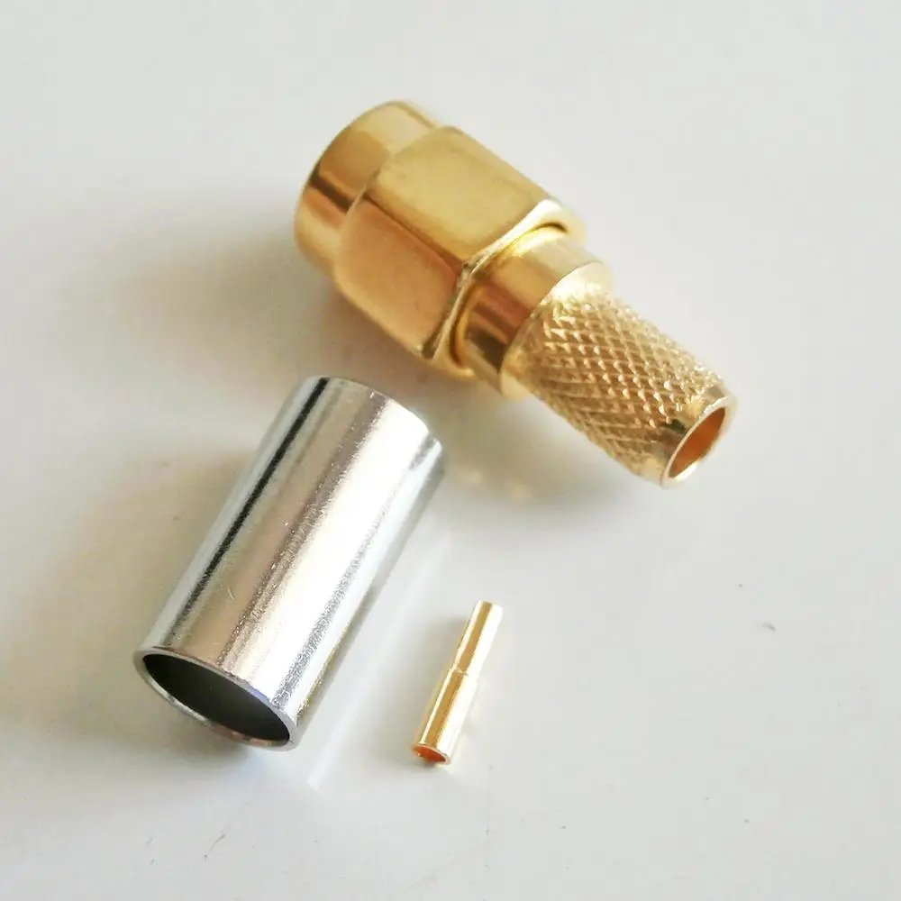 1X шт RP SMA RPSMA армированным пластиком Мужской обжимные клещи для LMR195 RG58 RG142 RG223 RG400