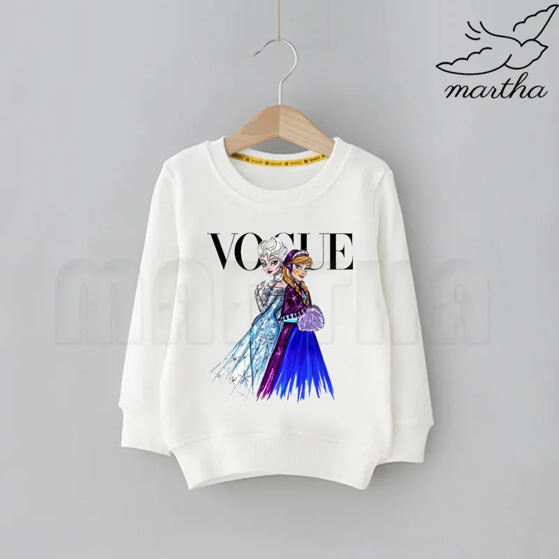 Модный Детский свитер принцессы с забавным принтом однотонные толстовки модные