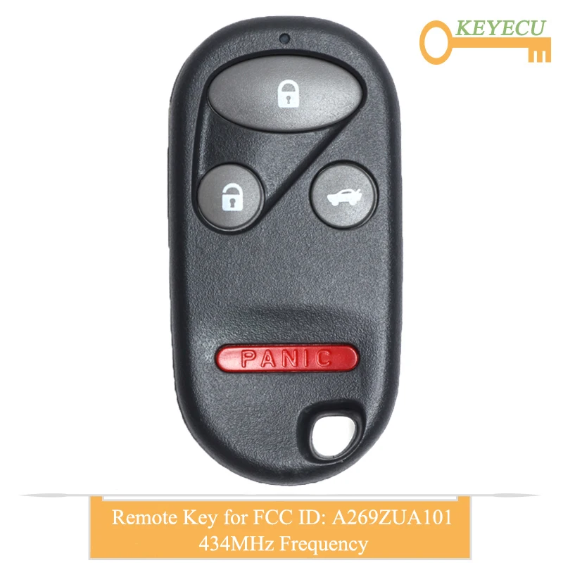 KEYECU ключ дистанционного управления для Honda CR V Civic Accord Insight Fob 3 + 1 4 Кнопка 434 МГц FCC ID: