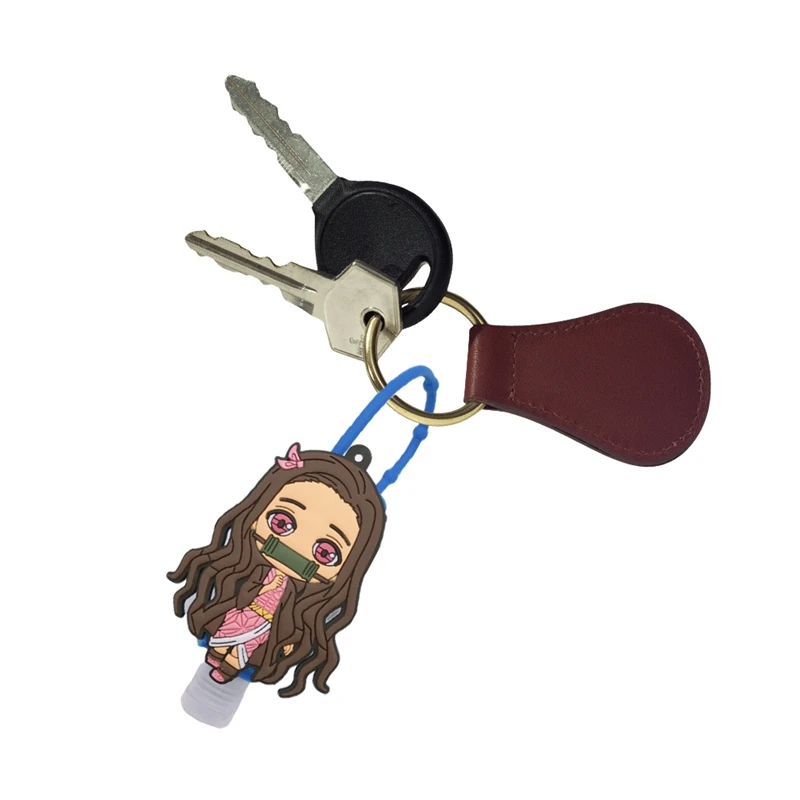 Аниме Силиконовое дезинфицирующее средство для рук Портативный защитный чехол