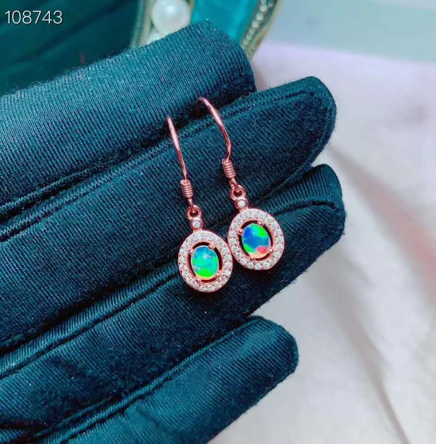 100% натуральный Эфиопский WELO Огненный Опал Кабошон серьга 925 серебро 4x5 мм