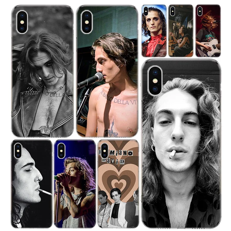 

Maneskin Damiano David Silicone Case Coque For iPhone 12 11 Pro Max X XS Max XR 7 8 6 6S Plus Soft Phone Shell Cover Funda Housi