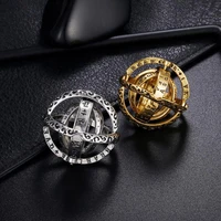 cool alloy openable men ring high quality astronomical ball punk women jewelry for party gift vintage anniversary ring creative