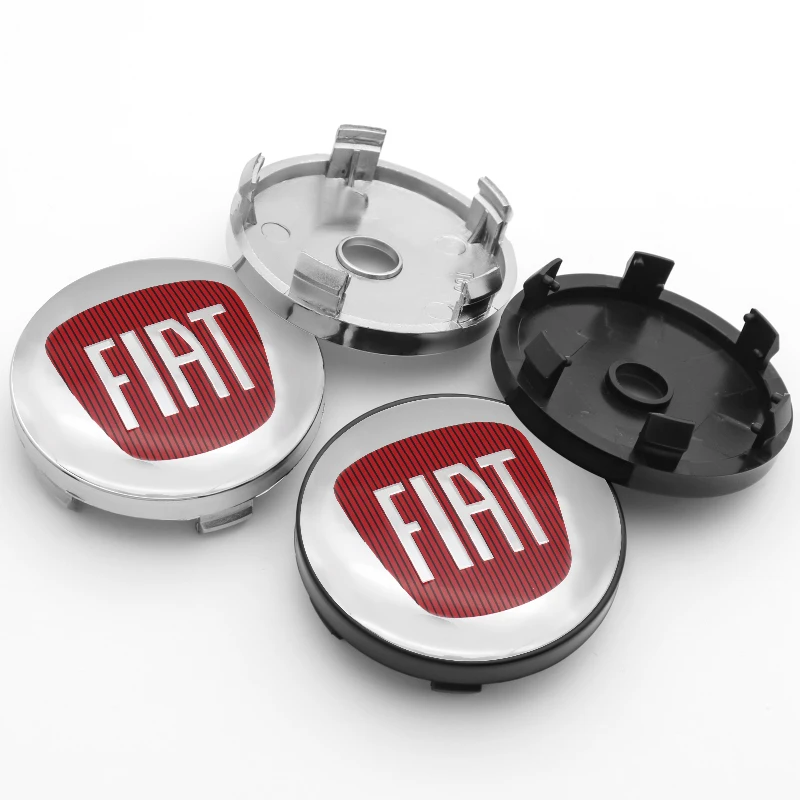 

car accessories 4pcs 60mm emblem Wheel Center Hub Caps Badge covers Car modification parts for fiat- 500 500L 500X 124 hubcap