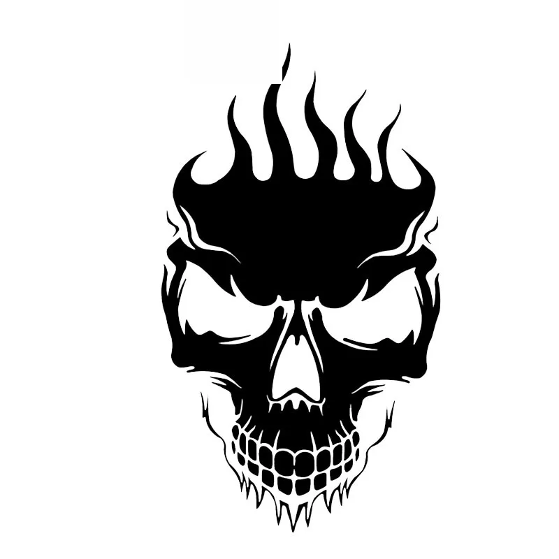 Автомобильные наклейки с самым крутым пламенем черепом из ПВХ аксессуары для