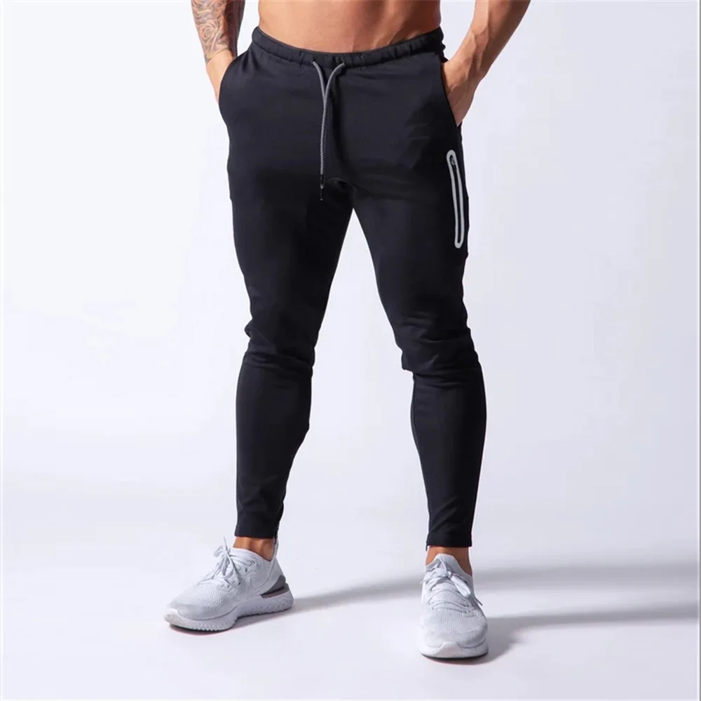 

2020 Mens Track Pants Men's Slim Stretch Invisible Zipper Small Feet Plus Size Skinny Joggers Men Sweatpants Pantalon De Hombre