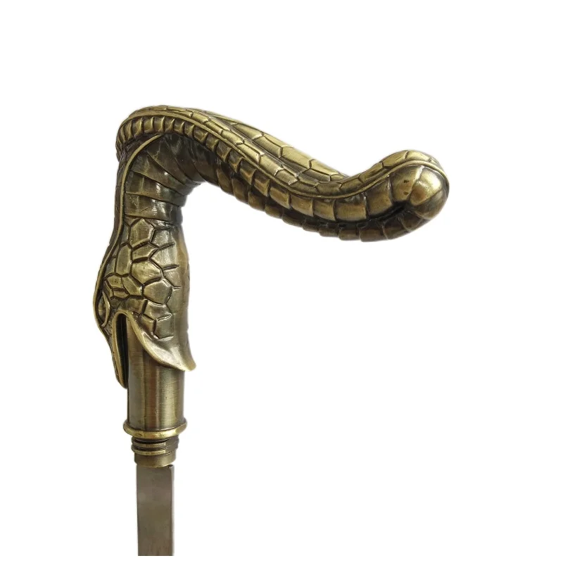 

Two Sections Walking Stick Snake-head Cane Walking Cane Hand Cane hiking accessories walking stick self defense stick