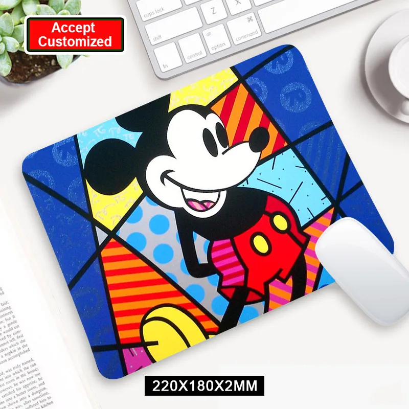 Игровой коврик для мыши с изображением Микки Мауса, коврик для мыши, коврик для компьютерной мыши, игровой коврик для мыши - Цвет: 22x18cm