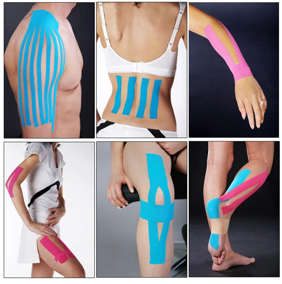 1 Roll Elastic Kinesiology Sports Tape Muscle Pain Care Therapeutic Multicolored muscle stickers cotton tape hypoallergenic F1