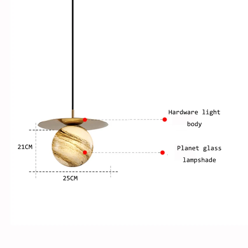 

Nordic LED Planet Glass Pendant Lights Modern Art Design Pendant Lamp Living Room Restaurant Kitchen Dining Room Lights for Room