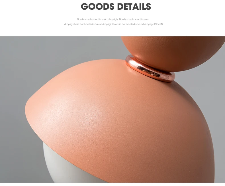 

Nordic small chandelier creative personality macaron lamp bedroom bedside hanging light