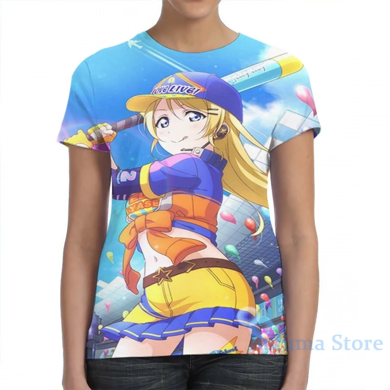 Бейсбольная Футболка Eli Ayase (Idolized) для мужчин и женщин модная футболка со сплошным
