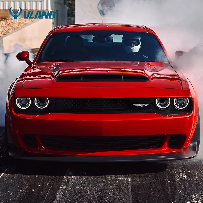 Светодиодный Halo проектор налобный фонарь для Dodge Challenger головной светильник 2008 2014