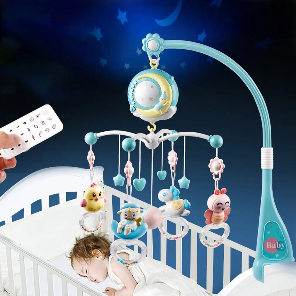 

Baby Rattles Crib Mobiles Toy Holder Rotating Mobile Bed Bell Musical Box Projection 0-18 Months Newborn Infant Baby Boy Toys