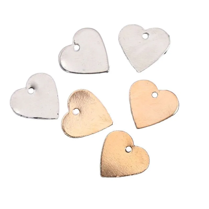 

Подвески в форме сердца для изготовления ювелирных изделий «сделай сам», гвоздики/капли золотого цвета, фурнитура для серег, аксессуары, ру...