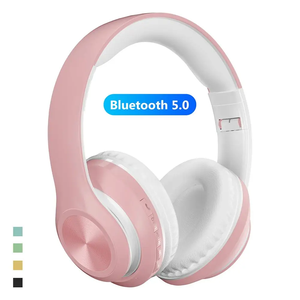 

Bluetooth 5.0 Foldable Rechargeable Wireless Headset HiFi Sound Headphones Stereo Foldable Sport Earphone Microphone Headset