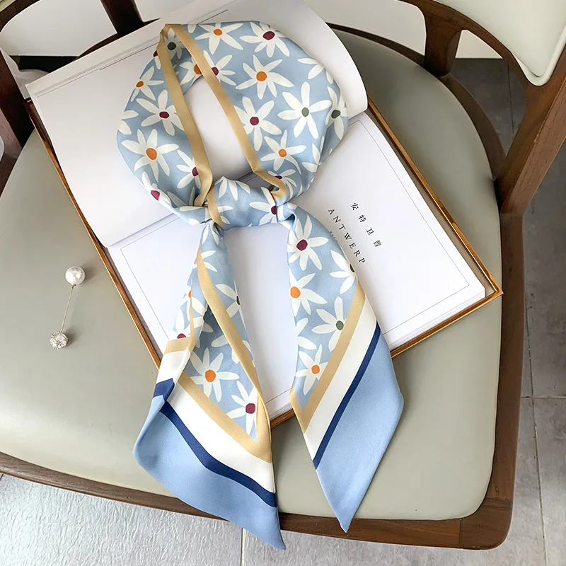 

Korea Temperament Narrow Strip Scarf Women's Spring/Summer Fashion Scarf Dual-purpose Hair Band Tie Bag with Sharp Corners 283