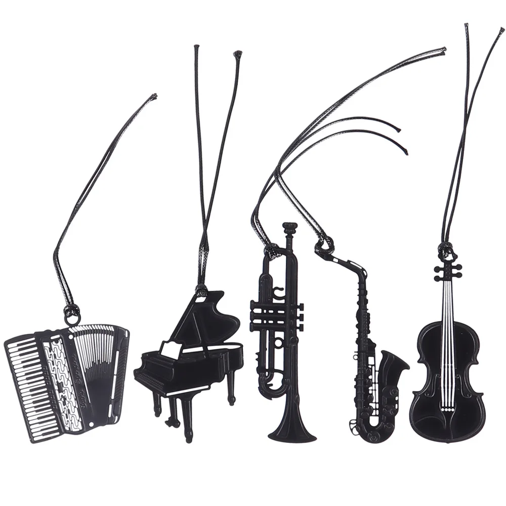 

5pcs Delicate Musical Instruments Decorative Metal Page Marker